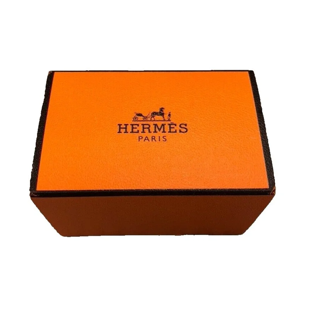 Authentic Hermes Orange Gift Box Empty Rectangle Storage 2.5x1.5x1.5 Small